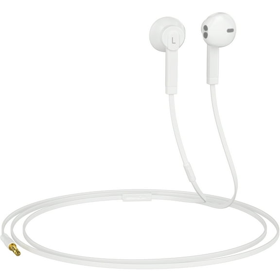 Headphones with Microphone Certified in-Ear Headphone 3.5mm Noise Isolating Earphones Headset for iPhone iPad iPod Laptop Tablet Samsung Android LG HTC Smartphones (White) 1-Pack