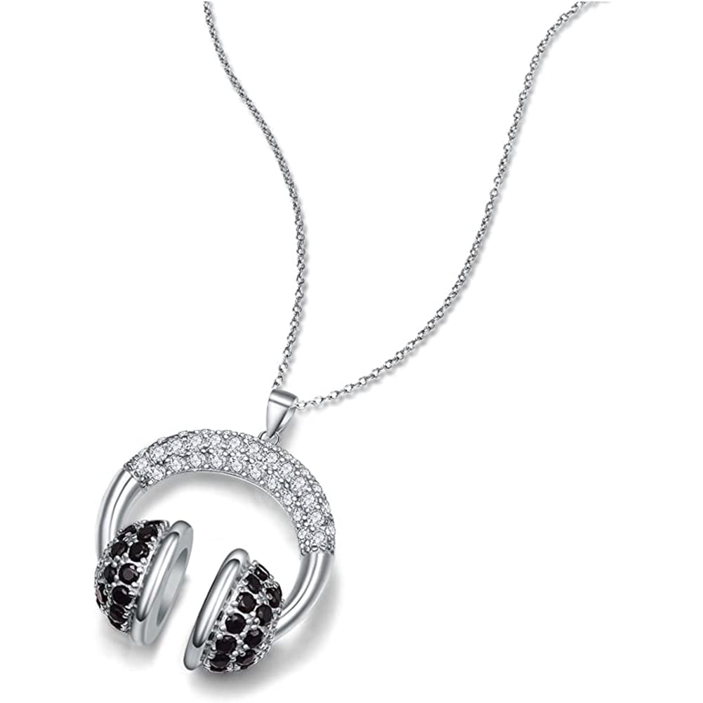 HYPNOTIZE★韓国★人気★男女兼用★PIERCING NECKLACE Headphones Necklace 925 Sterling Silver Music Pendant Hiphop