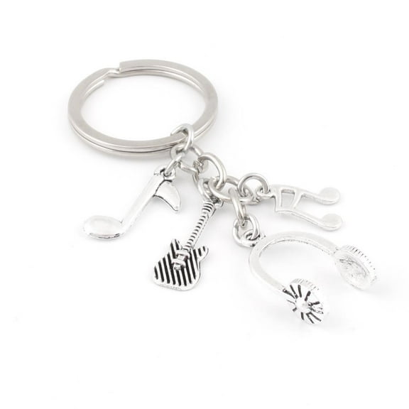 Headphones Notes Guitar Music Artist Band Keychain