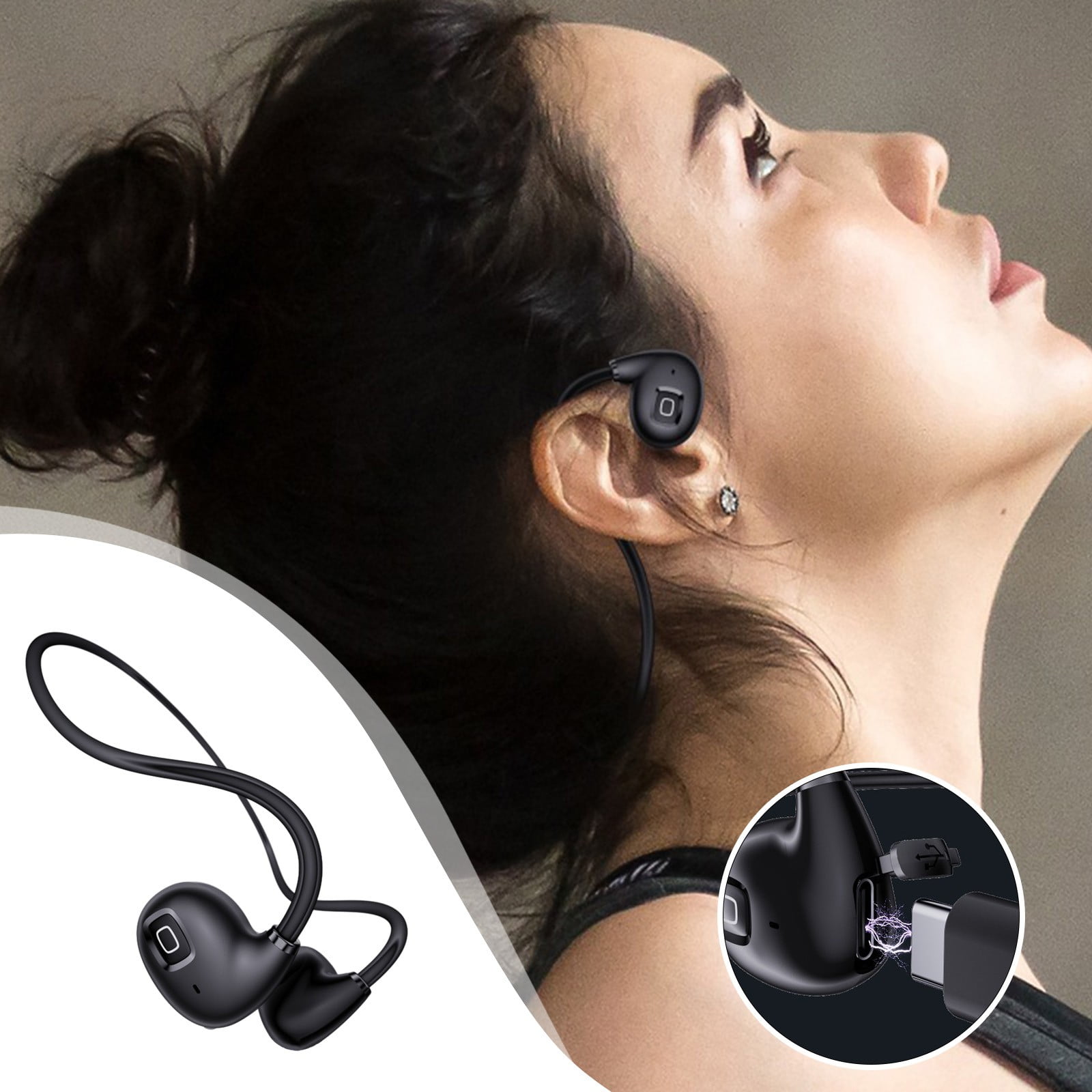 Headphones Ozmmyan Bluetooth Headset Bones Conduction Stereo Audio Open