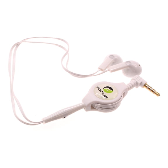 Headphones Retractable Earphones for LG Premier Pro Plus (L455DL) - Hands-free Headset Handsfree Earbuds Earpieces