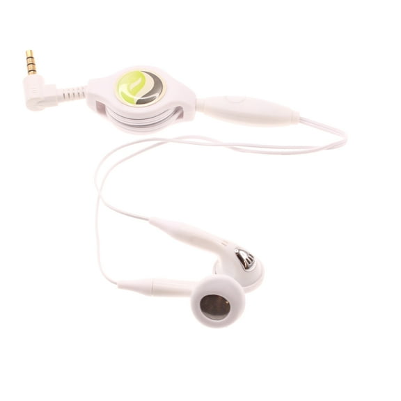 Headphones Retractable Earphones for Samsung Galaxy A15 5G - Hands-free Headset 3.5mm w Mic Earbuds Earpieces