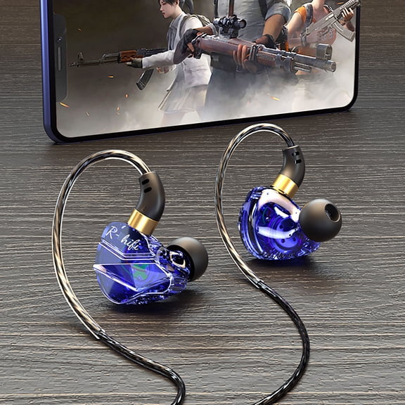 Headphones – S16 Sports Headset In Ear Wired Subwoofer Game Computer Mobile Phone Headset Wired With Microphone