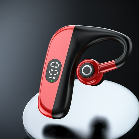 Headphones Single Ear Headset With Mic Bluetooth 5.2 Earphone LED Display Earpiece Wireless Handsfree Headphone Wireless Headphones