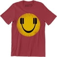 thumbnail image 1 of Headphones Smile Music Club DJ Funky Funk House Electronic House Groove T-Shirt, 1 of 4