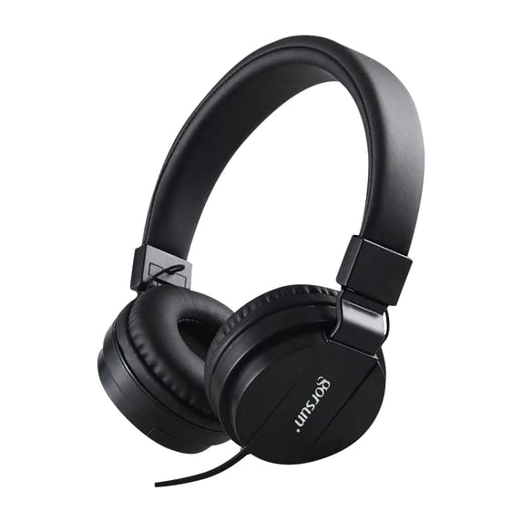 Headphones - Wired Over-Ear Headset, 85dB Volume Limiter, Soft Cushion Ear Muffs, 3.5mm for Online Learning, Home Travel, Compatibles with Laptop, Tablet, Mobile Phone