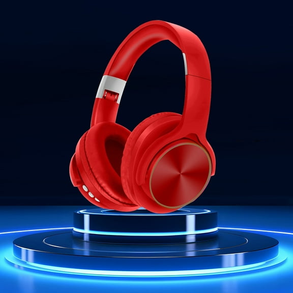 Headphones Wireless Bluetooth Headset Subwoofer Bluetooth Mobile Computer Game Music Sports Game Ipx4 Waterproofs Headphones Red Free Size