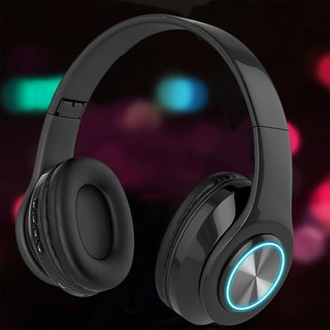 Headphones Wireless Headset Foldable Headset LED Lights Glowing Headphones Earphone Pluggable Card Universal Wireless Headphones