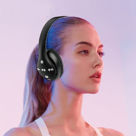 Headphones Wireless Hwkond, Headset Wireless Bluetooth Headset Folding Retractable Macaroon Color Sports Headphones on Clearance