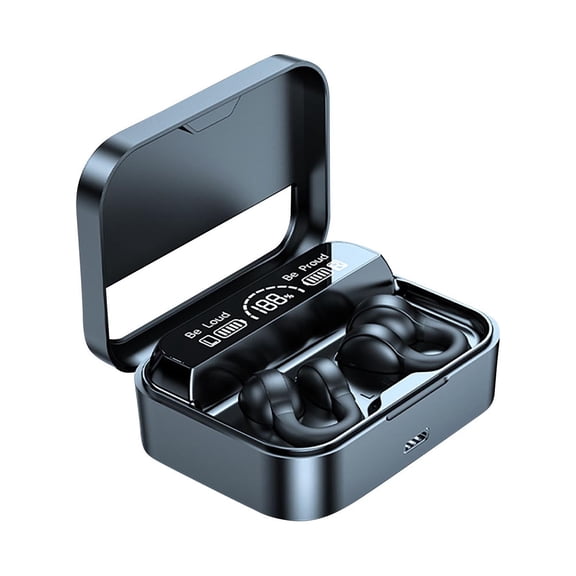 Headphones Wrieless Earbuds Hwkond Wireless Bluetooth Headphones HIFI Audio Quality Digital Display Control High Capacity Earclip Bluetooth Headphones on Clearance