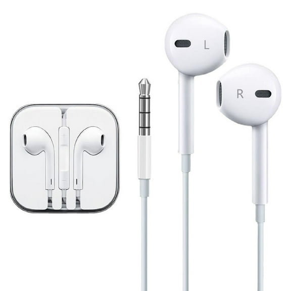 Headphones with 3.5mm Plug, Wired EarBuds with Built-in Remote to Control Music, Phone Calls, and Volume (3.5mm Plug, White)