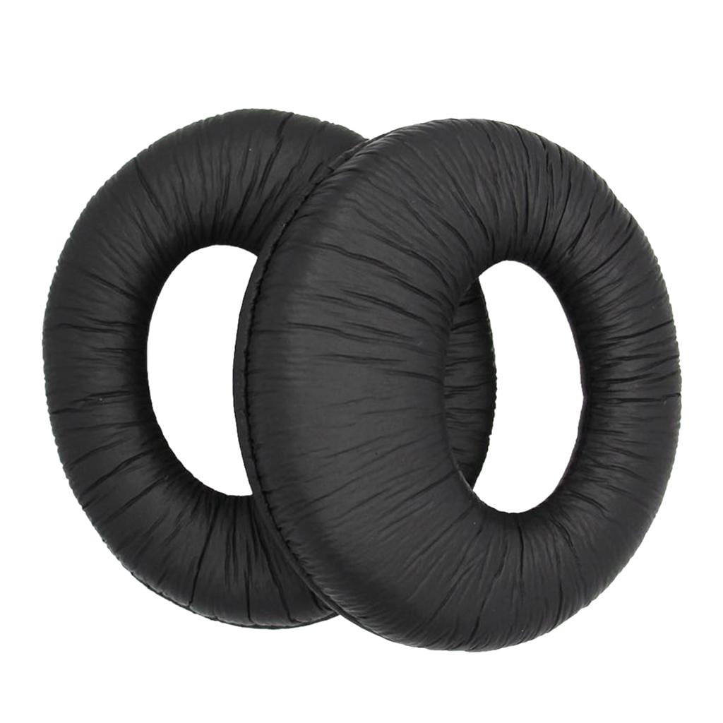 Replacement Earpads For Sony MDR-V700 & Other DJ Headphones - Wrinkle Leather, Black, Comfort & Noise Isolation Upgrade