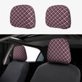 thumbnail image 1 of Headrest Covers for Cars Accessories Interior for Women Men 2Pcs - Red Blue Checked Head Rest Cover for Car Decorations, Car Headrest Cover for Car Decor Interior, 1 of 8
