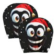thumbnail image 1 of Headrest Covers With Faces Truck Suv Interior Decor Washable Reusable Protector Funny Car Seat Headrest Cover Cute Cartoon Eyes Protector Car Head Rest Covers With Faces Christmas Headrest For Cars, 1 of 6