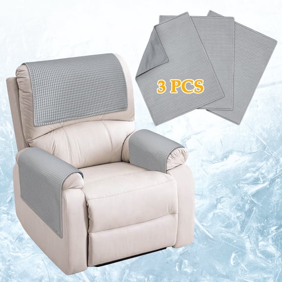 Headrest Covers for Recliners Protector Armrest Covers for Couch Chair Headrest Seat Padded for Sofa Reclining Armchair Cooling Pads Washable Pet Slipcovers Non Slip Furniture Covering