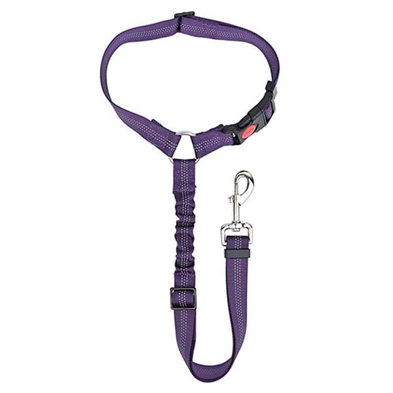 Headrest Dog Car Seat Belt Adjustable with Elastic Bungee Buffer Durable Headrest Pet Seat Belt Dog Car Safety Harness Restraint