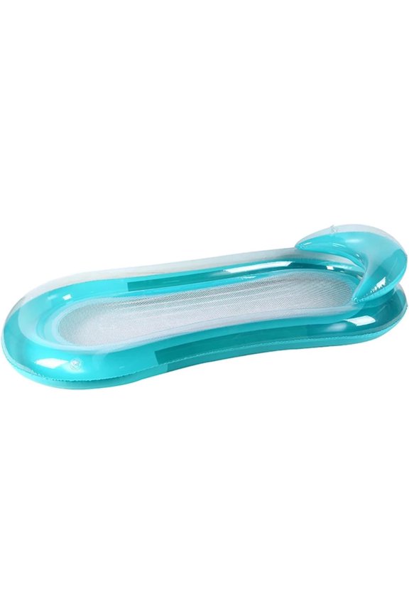 Headrest Foldable Hammock Inflatable Sleeping Bed ,Standard Size Water Loafer Multiple Air Zones Collapsing Recliner for Superior Floating During Pool Relaxation Pliable Hammock