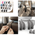 thumbnail image 1 of Headrest Hooks For Car Stylish Suede Leather Hooks For Bags And Purses,G Car Seat Back Storage Hooks, 1 of 6