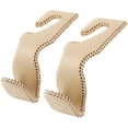 thumbnail image 1 of Headrest Hooks for Purses and Bags, Car Back Seat Headrest Hanger Vehicle Beige Leather Storage Hook, Pack of 2, 1 of 7