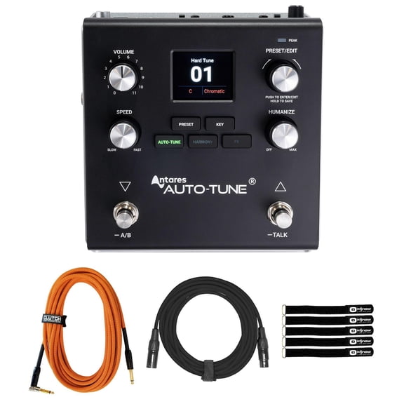 Headrush VX5 Vocal Processing Pedal with AutoTune by Antares with Cables Package