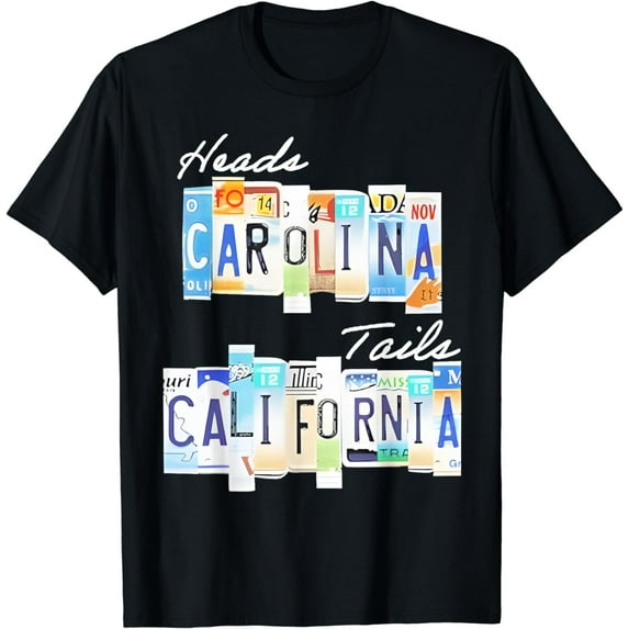 Heads Carolina Tail California Beach Paradise Western Summer T-Shirt