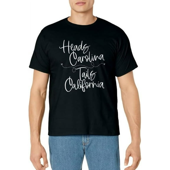 Heads Carolina Tails California 90's Country Design T-Shirt