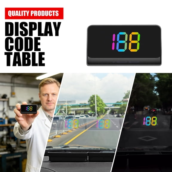 Heads Up Display for Cars Windshield, GPS Speedometer MPH, Car HUD Digital Speedometer for Car Truck Motor, USB Cable Plug & Play, Automatic Brightness Adjustment, Large Font Display