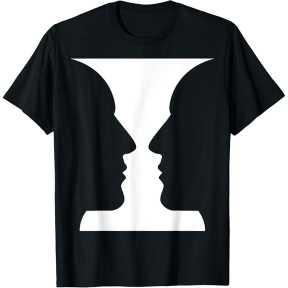 Heads or Vase Optical Illusion T-Shirt