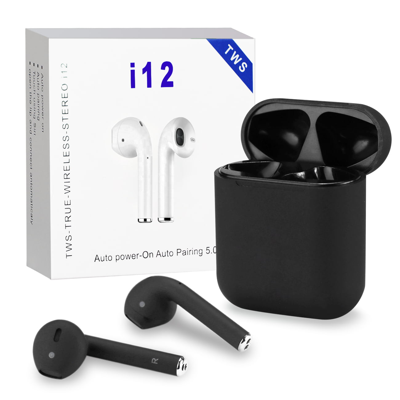 uendelig stout behandle Headset 5.0 Headphones Twin Earbuds I12-tws In Black - Walmart.com