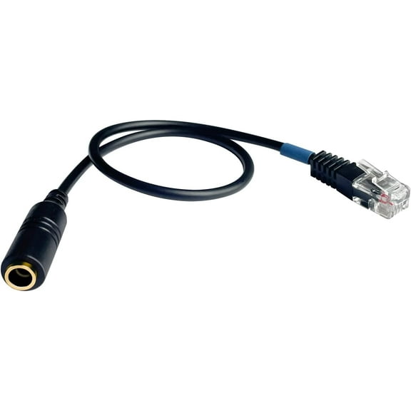Headset Adapter Converter Standard Female RJ9 to 3.5mm Plug Handset/Headset Plug for Ciscoo Office Telephone and Plantronicss Amplifier: M10 M12 M22 & MX10 Vista Modular Adapters(1 Pack)