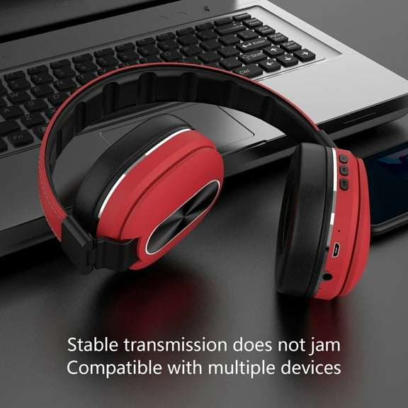 Headset Bluetooth Headset Wireless Game Sports Running Headset Card Music Computer Mobile Phone Red Red