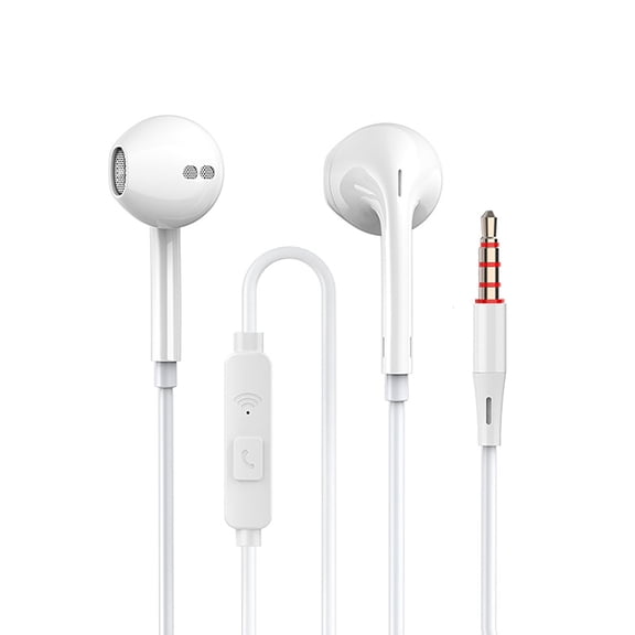 Headset Category In-Ear Wired Earphones with Built-In Microphone for Calls and Karaoke - Sound Clear Voice -Free Design