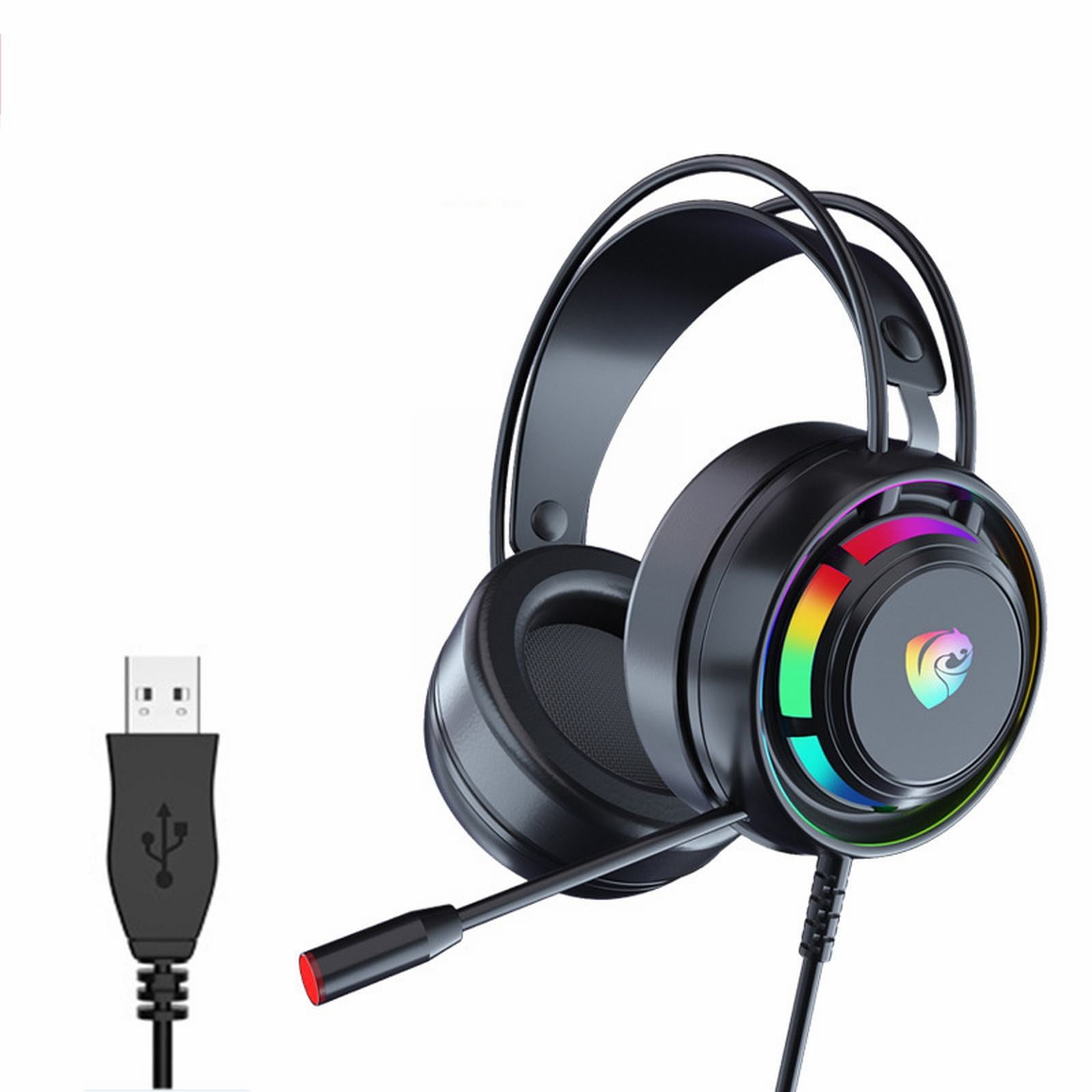 Headset for Computer Comfortable Gaming Wired Headset. Headphones With Mic Noise Cancellation And Audio Controls Big Dumb Face Headphones with