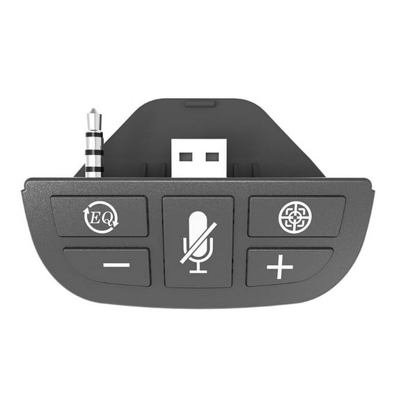 Headset Controller Sound Enhancer Audio Mic Adapter for X Series One with 3.5mm Jack - Black