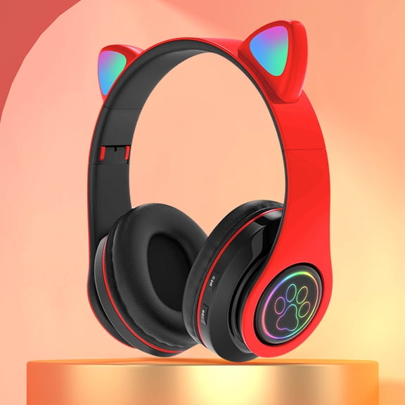 Headset Ear Bluetooth Headset B39 Ear Cute Ear Wireless Headset LED Flashing, a and Children, Bluetooth Headset
