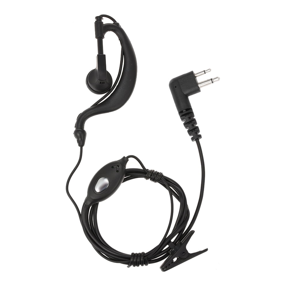 10PCS Replacement Acoustic Tube Earbuds For Two-Way Radios - Compatible With Motorola, Kenwood, Icom, Black
