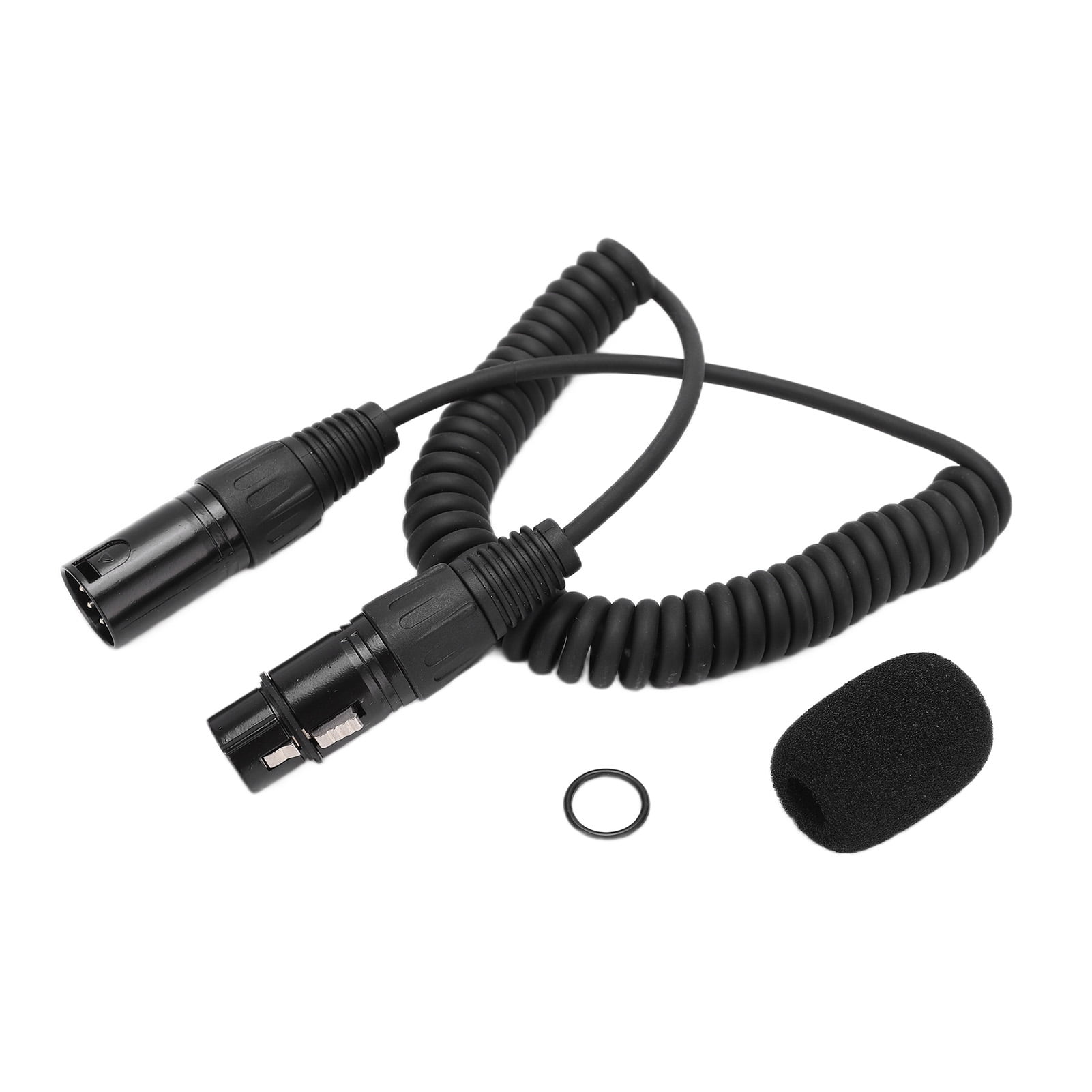 Headset Extension Spring Cable Coiled Cord 5Pin XLR Connector for