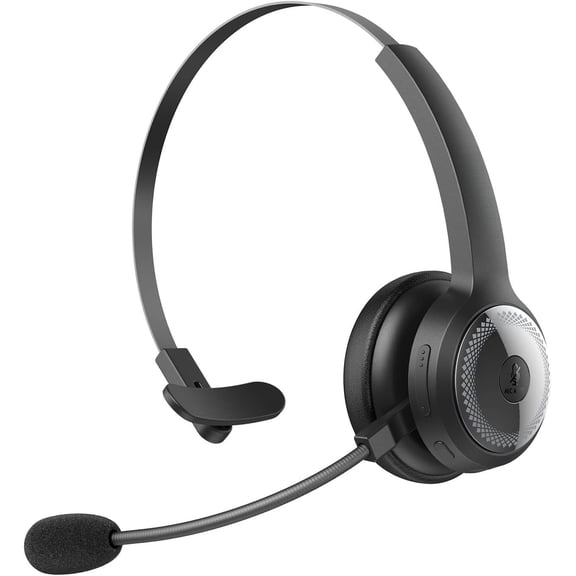 Headset, Headset with Microphone & Mute Button, 60Hrs Talk Time, -Ear AI Noise Cancelling Headphones with 5.2 Multipoint for Trucker/Remote Work/ Class/Zoom