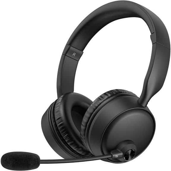Headset with Microphone,  Headset with Mic & Mute Button, 60 Hrs Working Time, Noise Cancelling  Headphomes 5.3 Multipoint Connect to  Phone/Mobile/Laptop/Tablet/PC