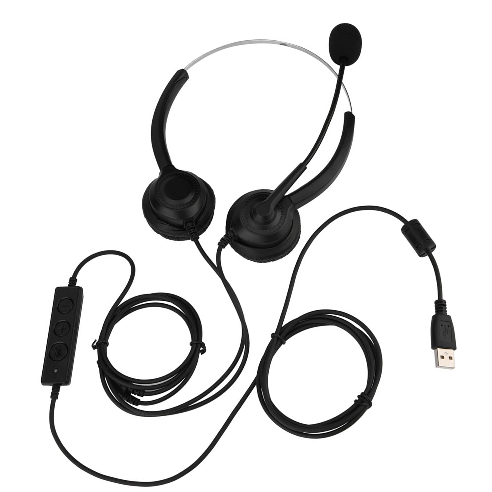 Headset With Microphone USB, Mute Function Call Center USB Headset ...