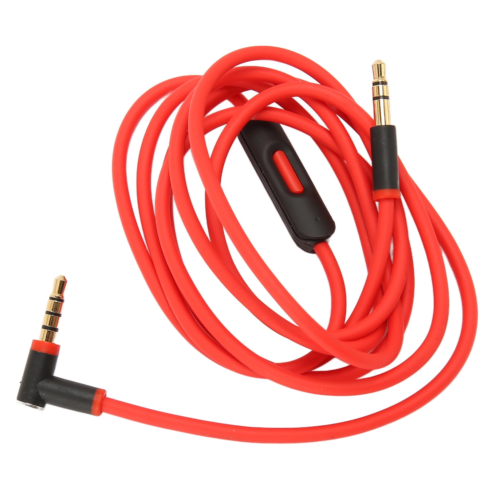 Headset Sound Cable, 3.5mm Plug PVC Wire 4.6ft In Line Mic Control
