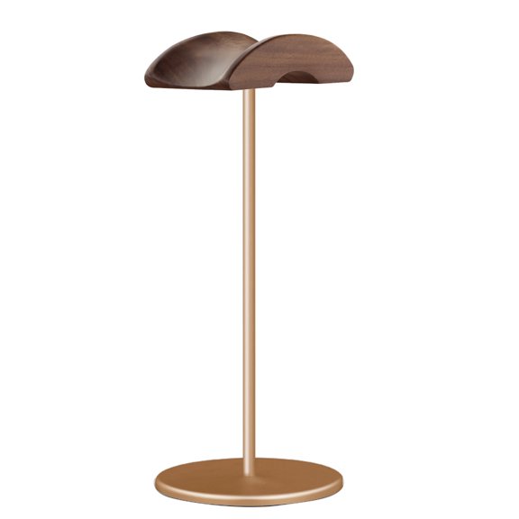 Headset Stand Walnut & Aluminium Alloy Gaming Headset Holder with Solid Heavy Base for All Headphone Sizes