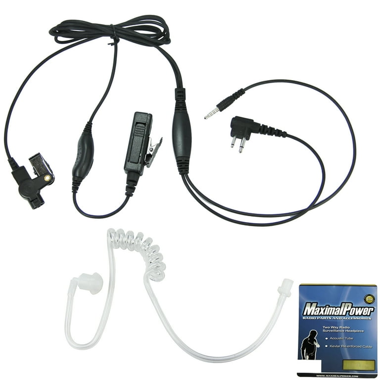 Headset for Motorola 2 pin Plug 3.5mm Plug for iPhone iPod iPad or Any Smart Phones MaximalPower 2 Way Radio Surveillance kit