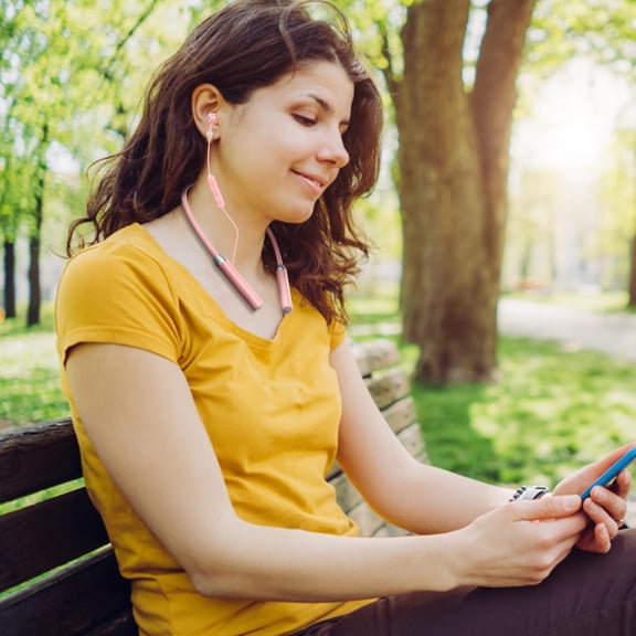 Headset with Bluetooth – Battery Wireless Bluetooth Headset High Sports Neck Headset Private Model Large Battery Magnet