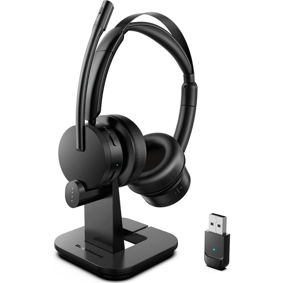 Headset with Mic for Work( Volume Knob &  ),  Headset with Microphone for PC, with Noise Cancelling/Mute/ for Call Center/Office//Computer/Teams/Zoom