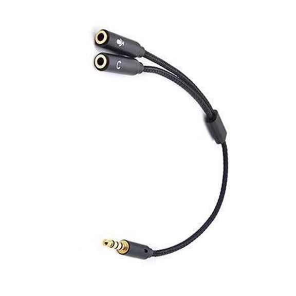 Headsets Microphone Splitter Cable for PC 3.5mm Headphones Sound Adapter
