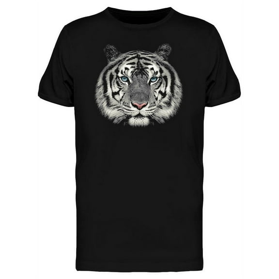 Headshot White Tiger Face T-Shirt Men -Image by Shutterstock, Male Large