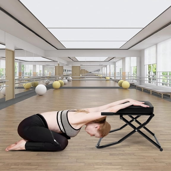 Headstand Bench, Yoga Inversion Chair Headstand Prop Upside Down Chair Yoga Head Stand Inversion Stool for Practice Head Stand, Shoulderstand, Handstand and Various Yoga Poses (Black)