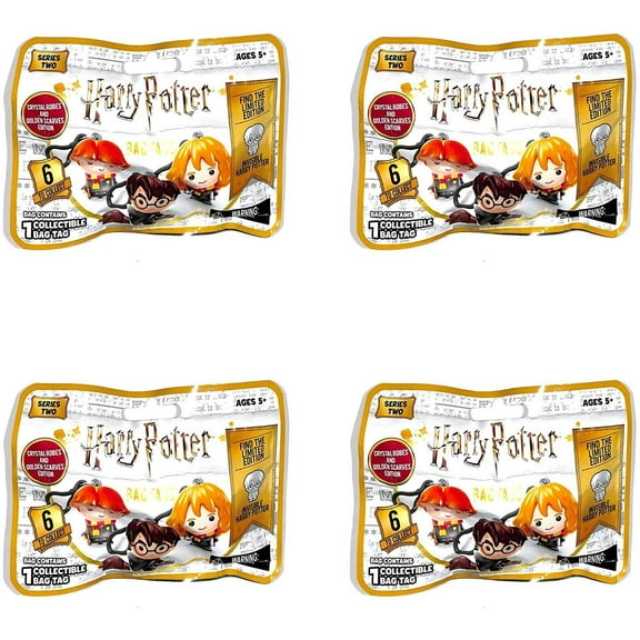 Headstart Harry Potter Bag Tags Series 2 Blind Bag Lot of 4 Bags Invisible Harry