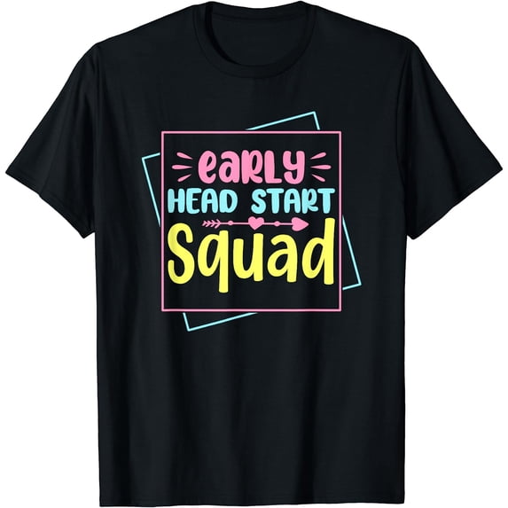 Headstart Squad Early Childhood Edu Teacher Back To School T-Shirt Black 3X-Large